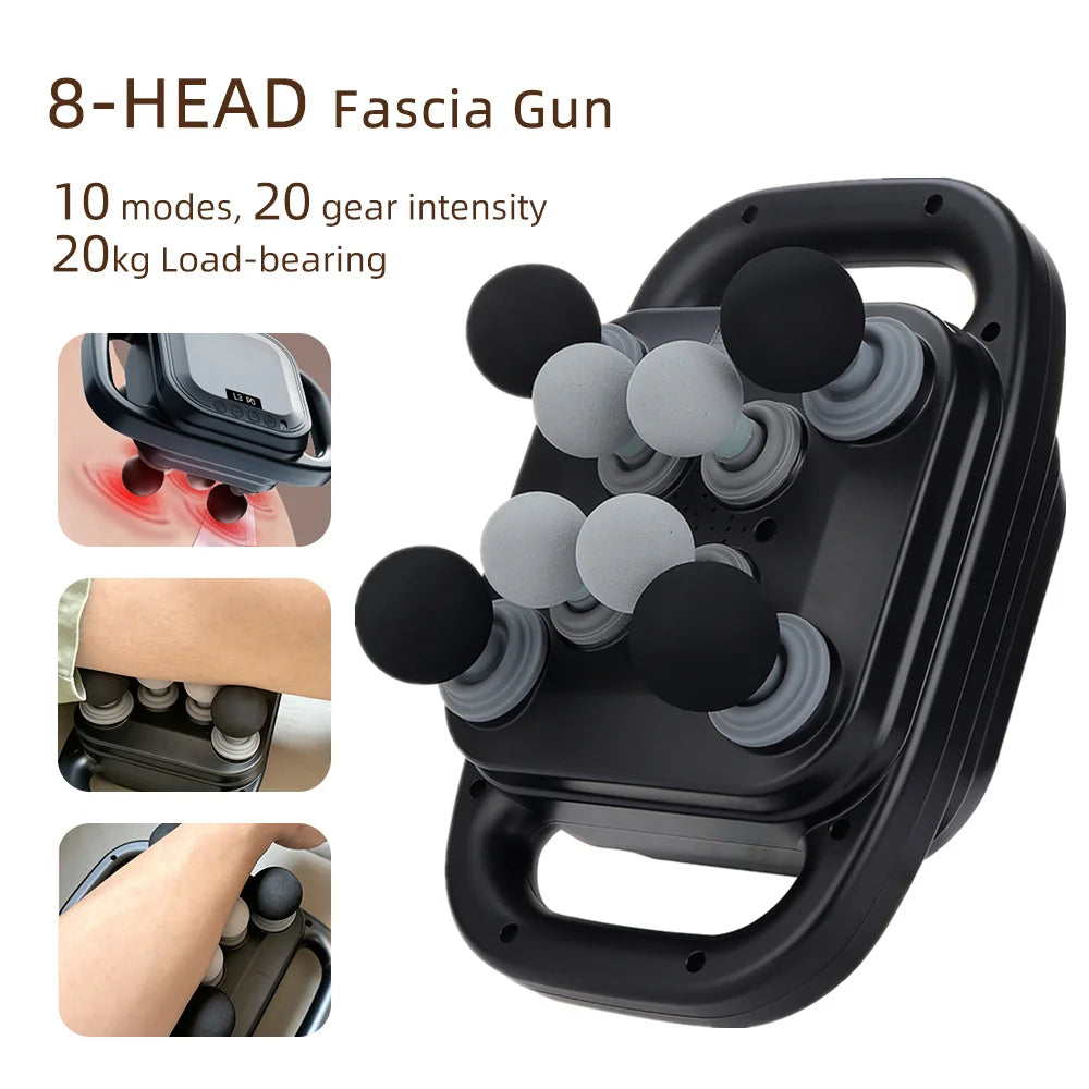42-Head Fascia Gun — High-Frequency Vibration Massage Gun for Back, Waist, Neck & Shoulders