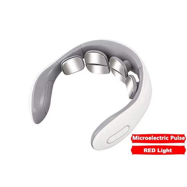 Smart Rechargeable Neck Massager with Red Light Therapy
