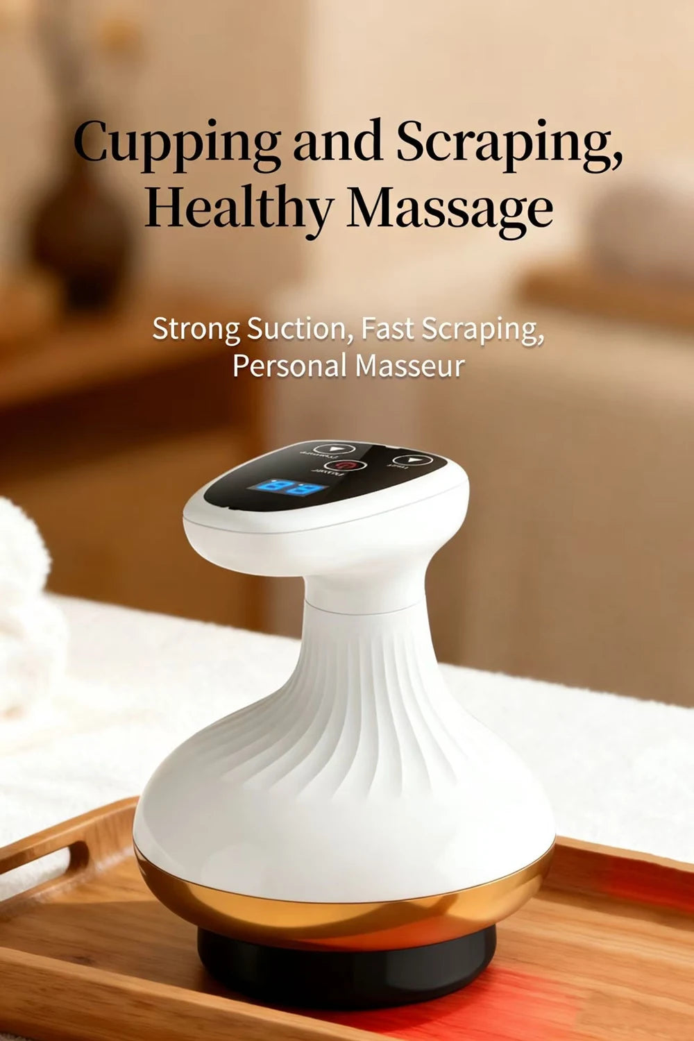 Electric Cupping & Scraping Massager – Heated Suction Anti-Cellulite Body Massager