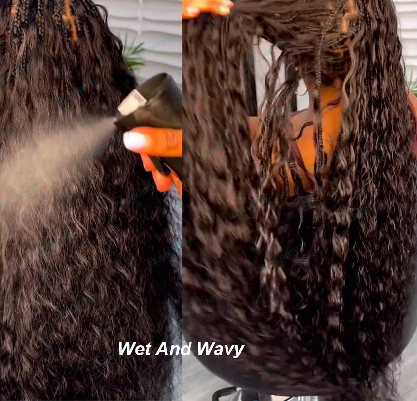 Wet & Wavy Bulk Human Hair for Braiding – Double Drawn Curly No-Weft Hair for Boho Braid