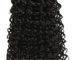 Kinky Curly Human Hair Bundles – 8A Remy Brazilian Weave in Natural Black (10–26 Inches)