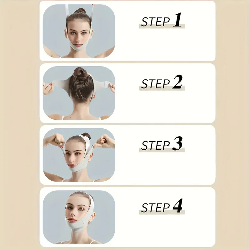 Graphene V-Shape Face Lift Band — Adjustable Double Chin Reducer & Facial Slimming Strap