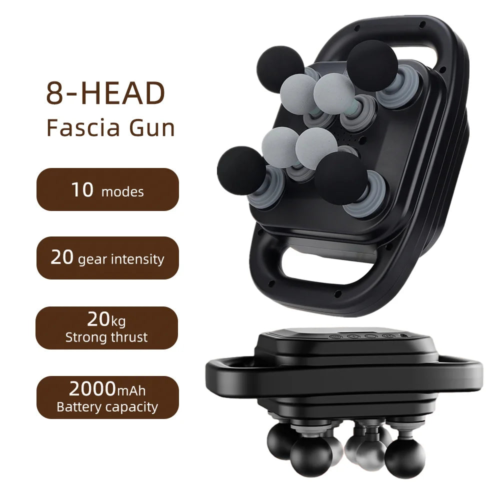 42-Head Fascia Gun — High-Frequency Vibration Massage Gun for Back, Waist, Neck & Shoulders