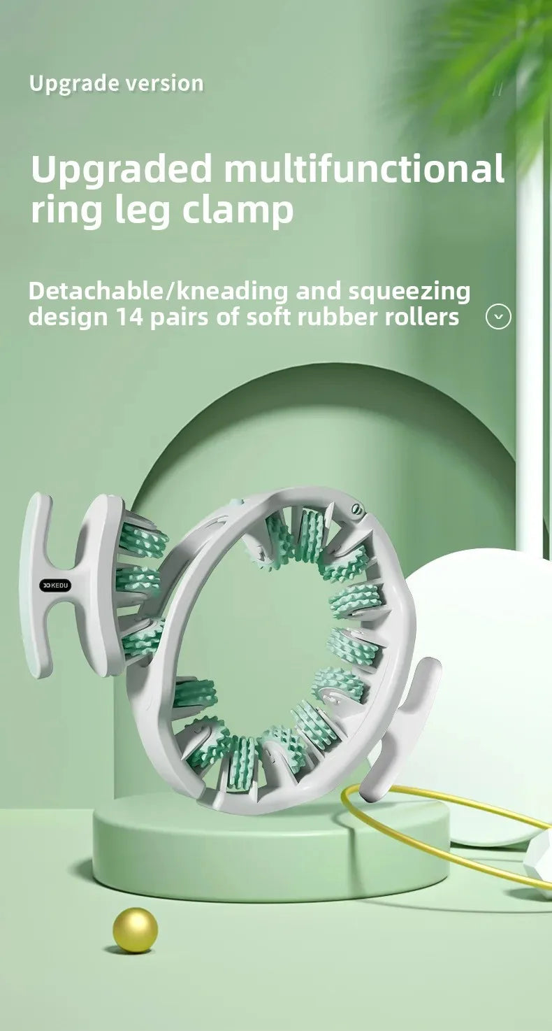 Ring Body Massager with 14 Soft Rubber Rollers