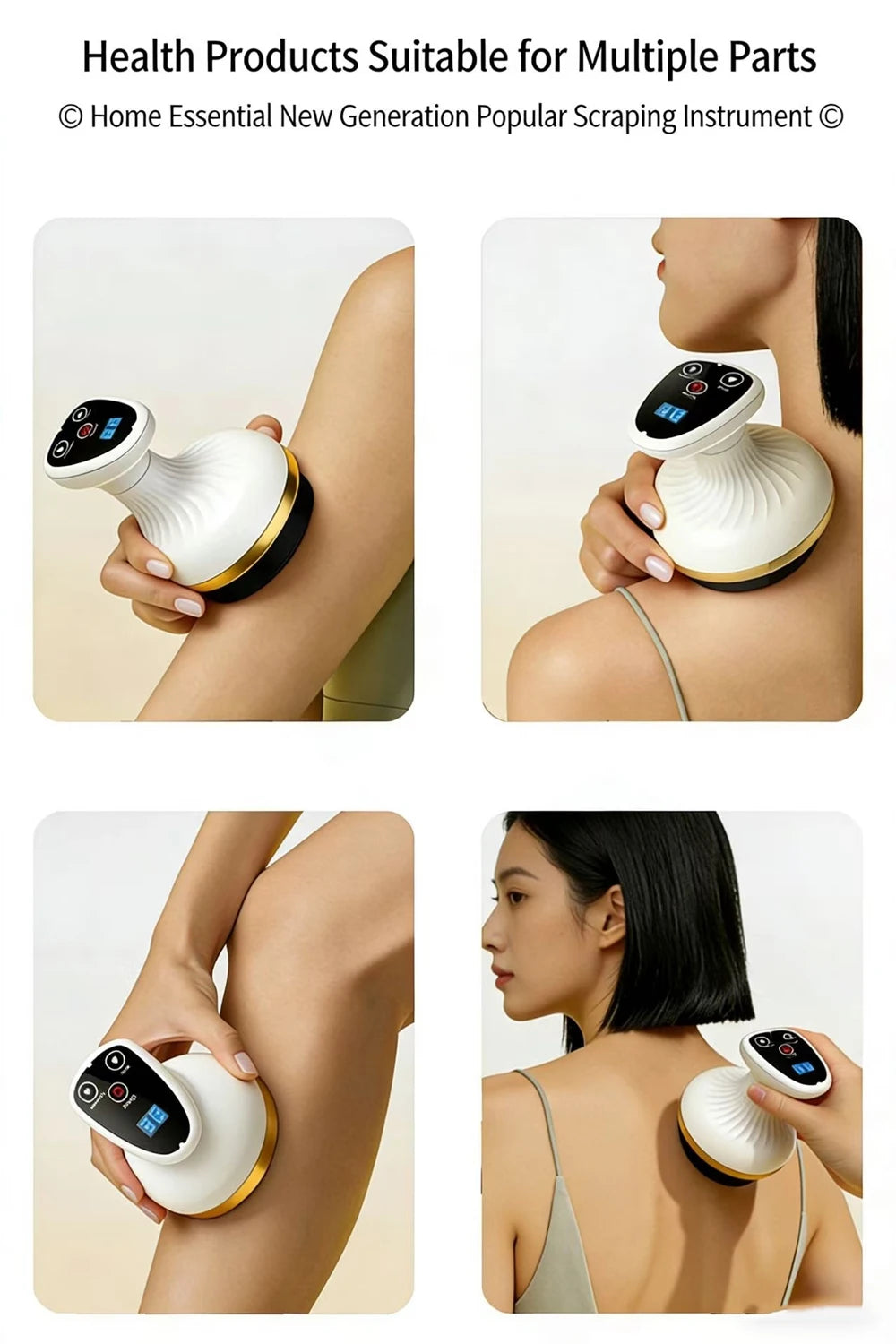 Electric Cupping & Scraping Massager – Heated Suction Anti-Cellulite Body Massager