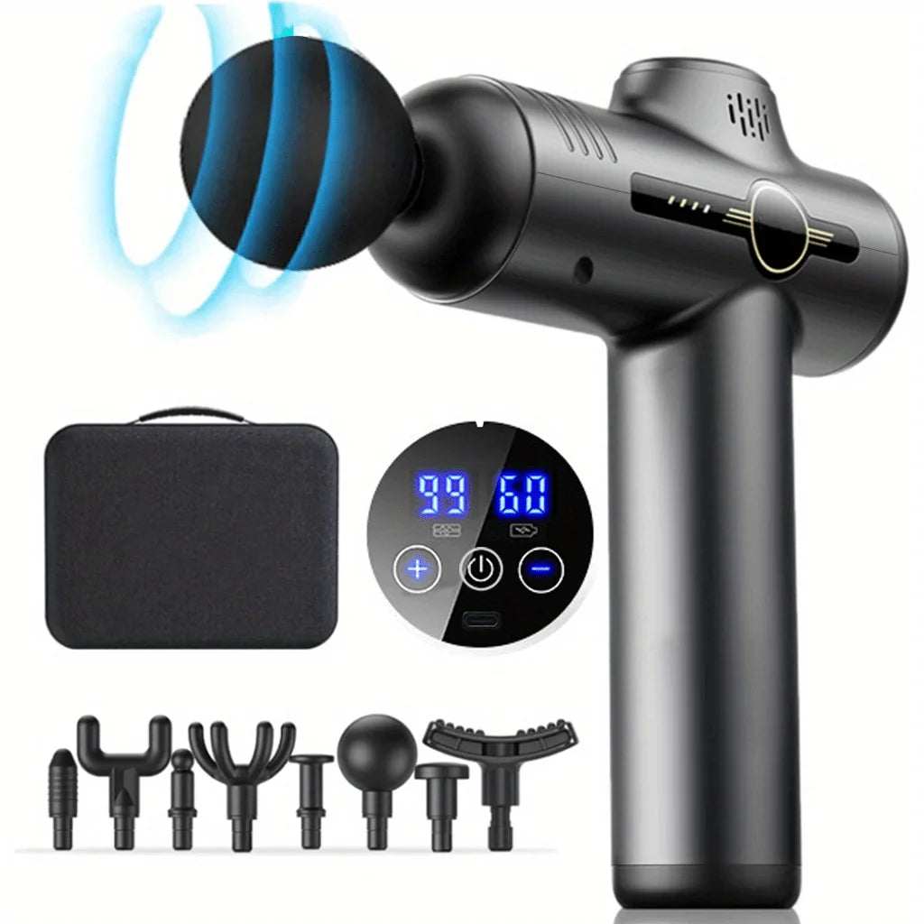 Portable Fascia Gun — Compact Vibration Massage Gun for Body, Neck & Back Muscle Relief