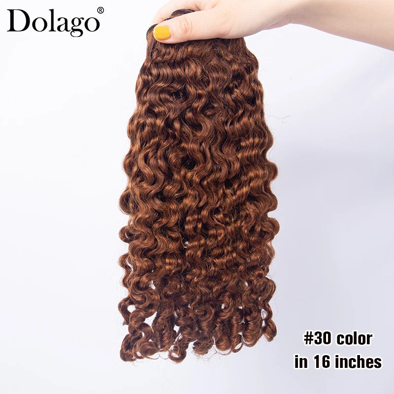 Chocolate Brown Burmese Curly Hair Bundles – #4 Deep Curly Human Hair Weave, 10–28 Inches