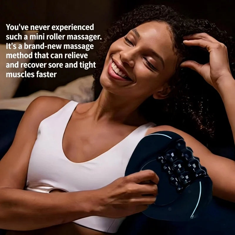 Electric Rolling Percussive Massager — Handheld Deep Tissue Roller for Muscle Recovery & Body Relief