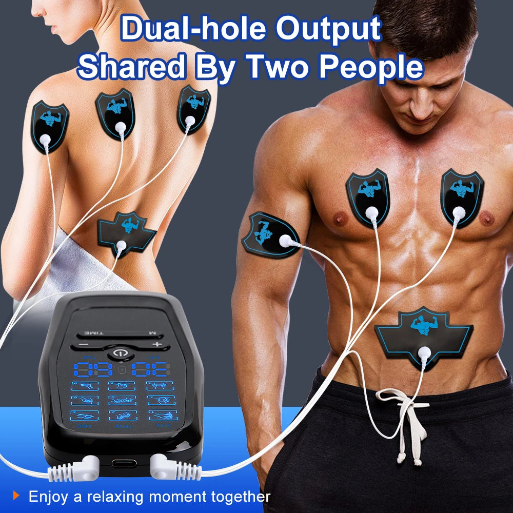 EMS Electric Muscle Stimulator — TENS Unit Physiotherapy Pulse Massager for Full Body Pain Relief