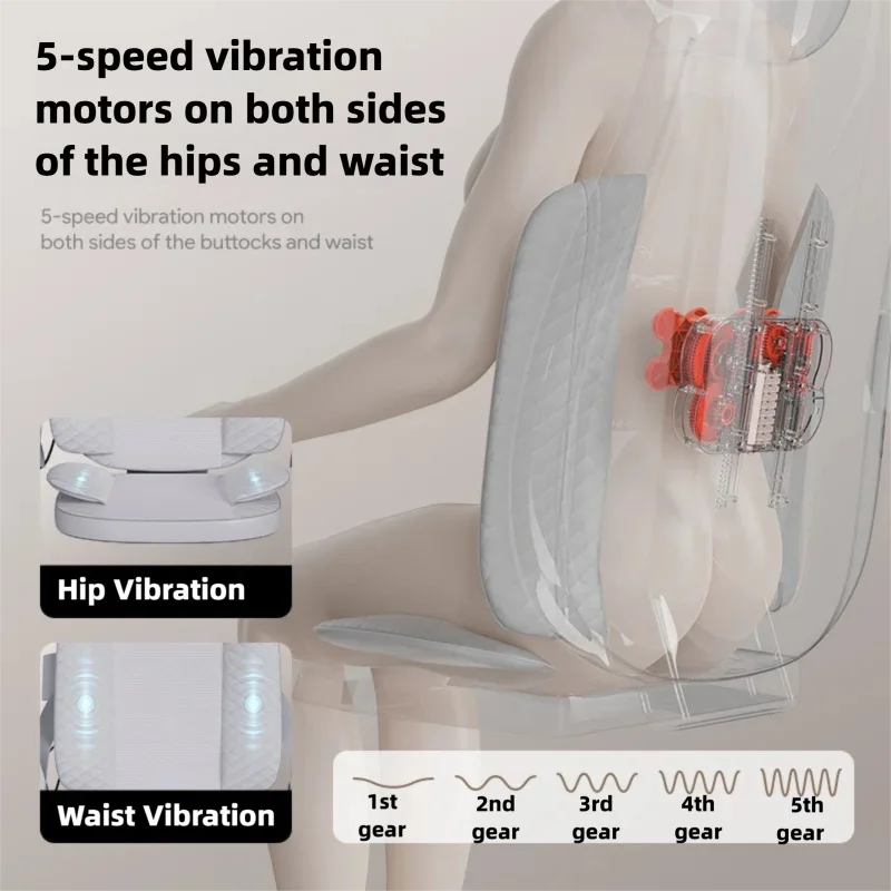 Back Massager Cushion with Kneading & Heat for Lower Back