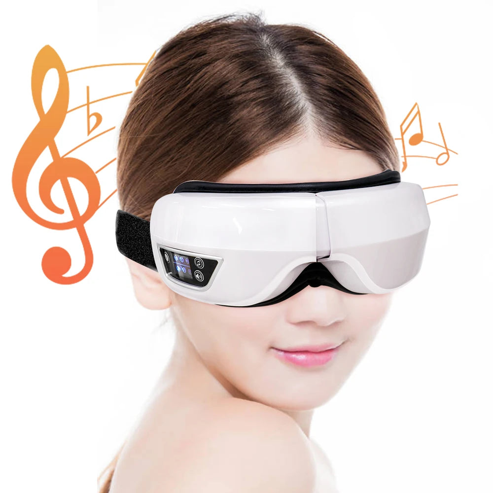 6D Smart Eye Massager Glasses with Vibration & Bluetooth