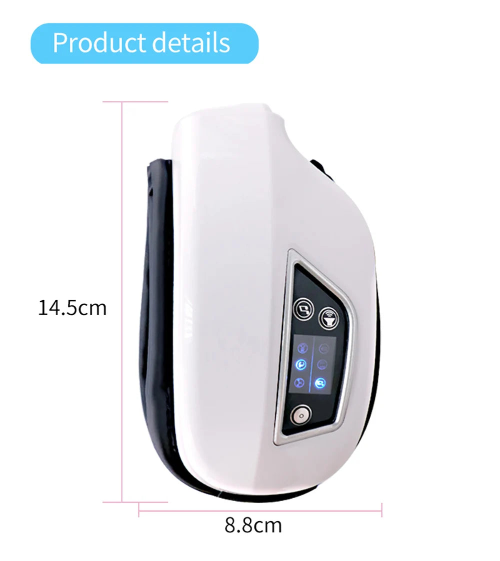 6D Smart Eye Massager Glasses with Vibration & Bluetooth