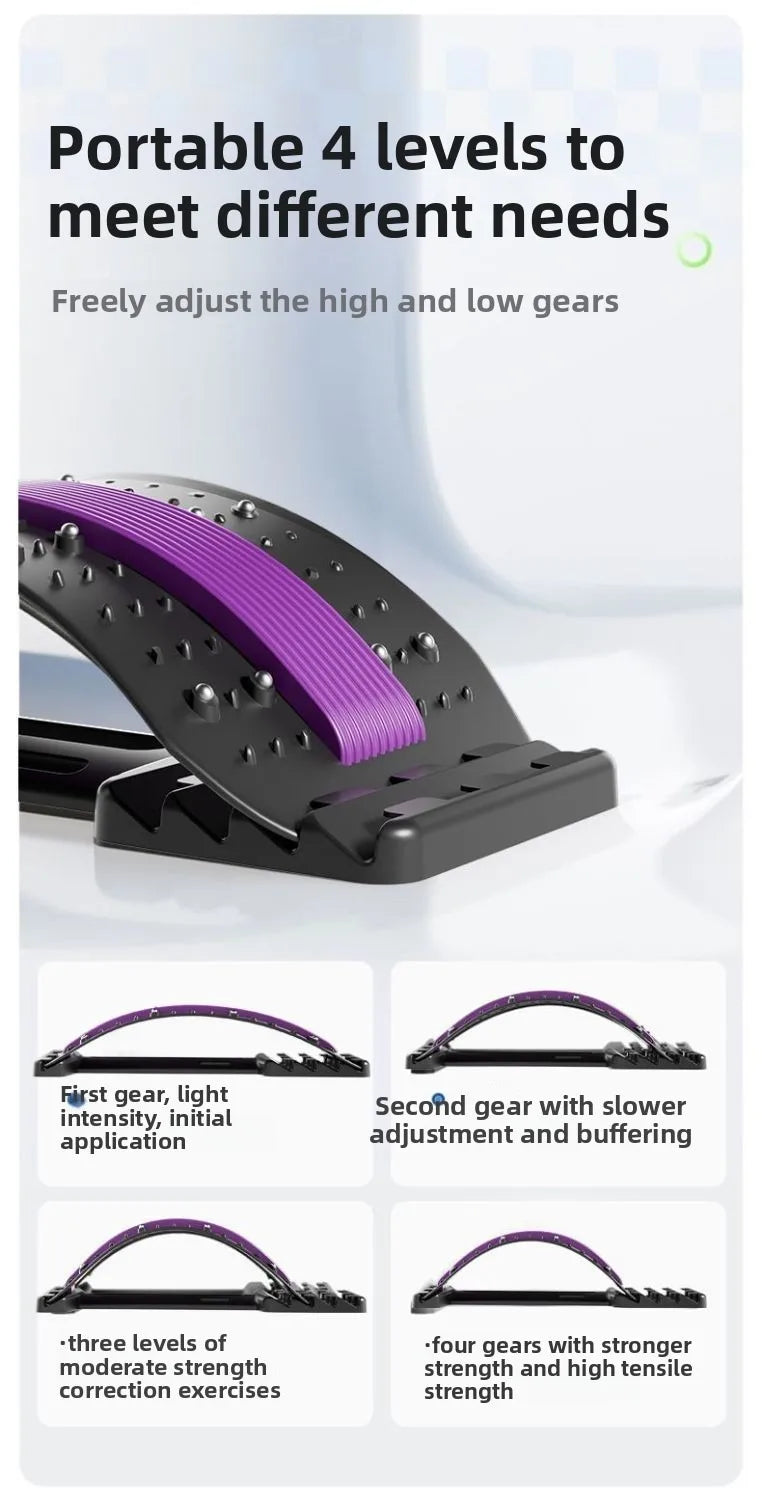Lumbar Back Stretcher — Spine Decompression & Posture Corrector for Lower Back Pain Relief