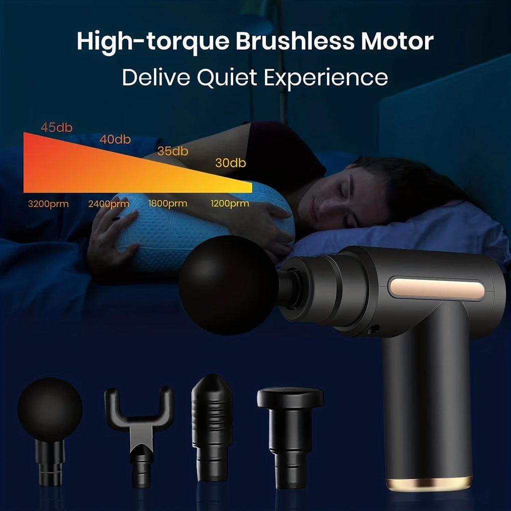 Portable Fascia Gun — Compact Vibration Massage Gun for Body, Neck & Back Muscle Relief