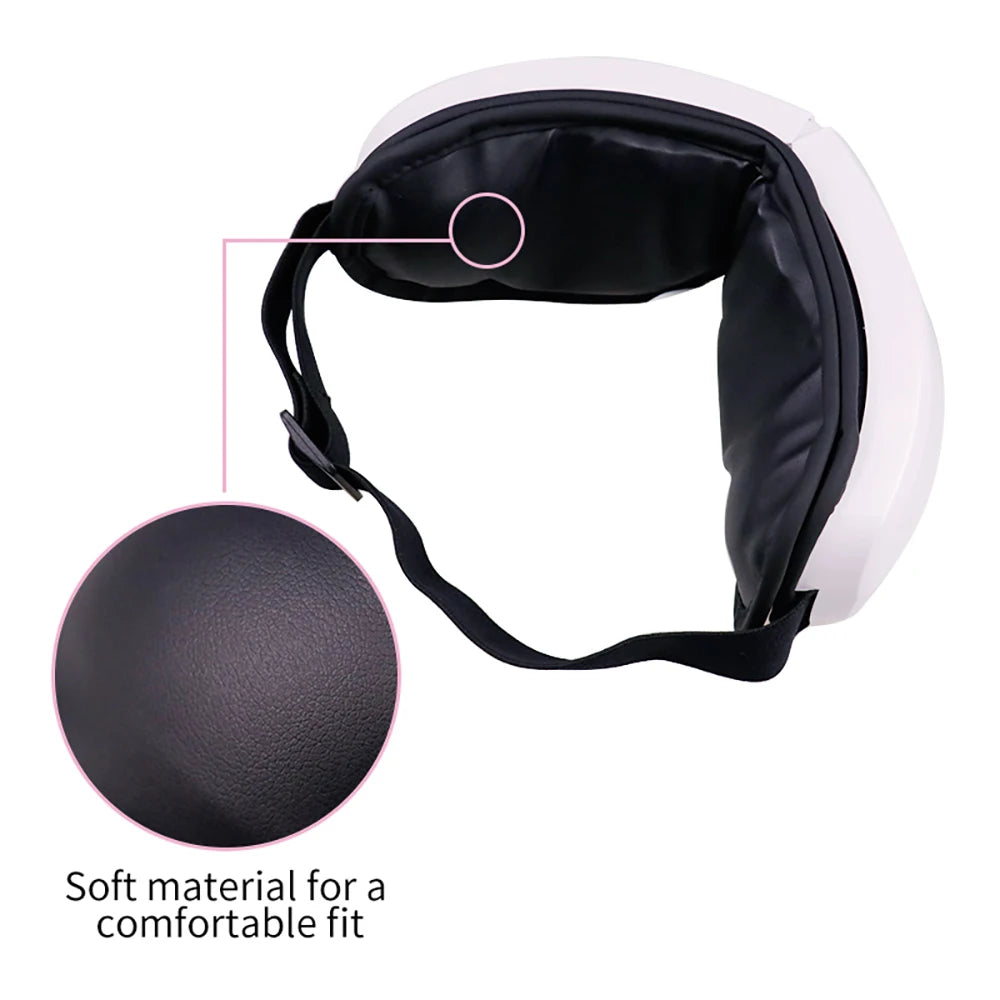 6D Smart Eye Massager Glasses with Vibration & Bluetooth