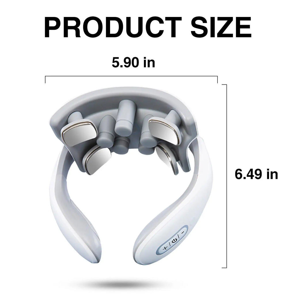 Smart Rechargeable Neck Massager with Red Light Therapy