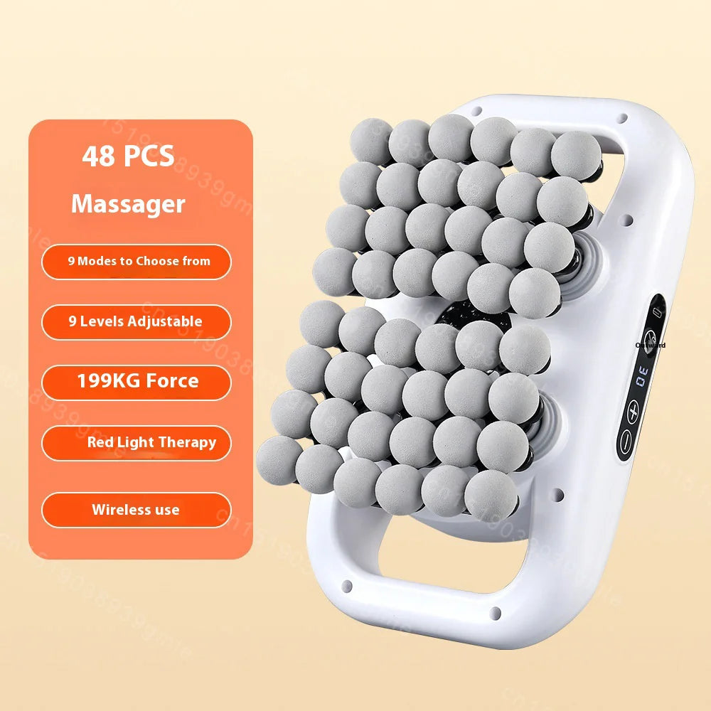 Body Massage Gun — 48-66 Heads, 9 Modes for Waist, Back, Neck & Shoulder Relief