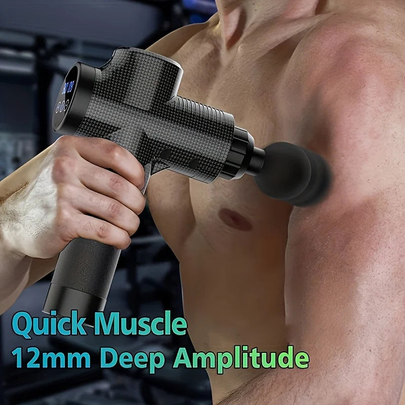 Portable Fascia Gun — Compact Vibration Massage Gun for Body, Neck & Back Muscle Relief