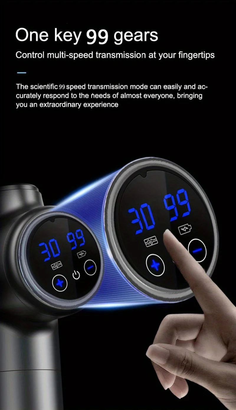 Portable Fascia Gun — Compact Vibration Massage Gun for Body, Neck & Back Muscle Relief