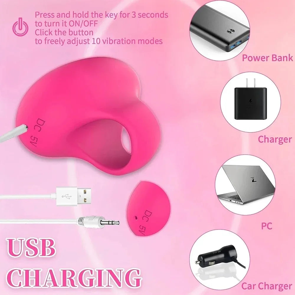 Pocket Mini Ring Face & Eye Massager — USB Rechargeable, Waterproof & Portable