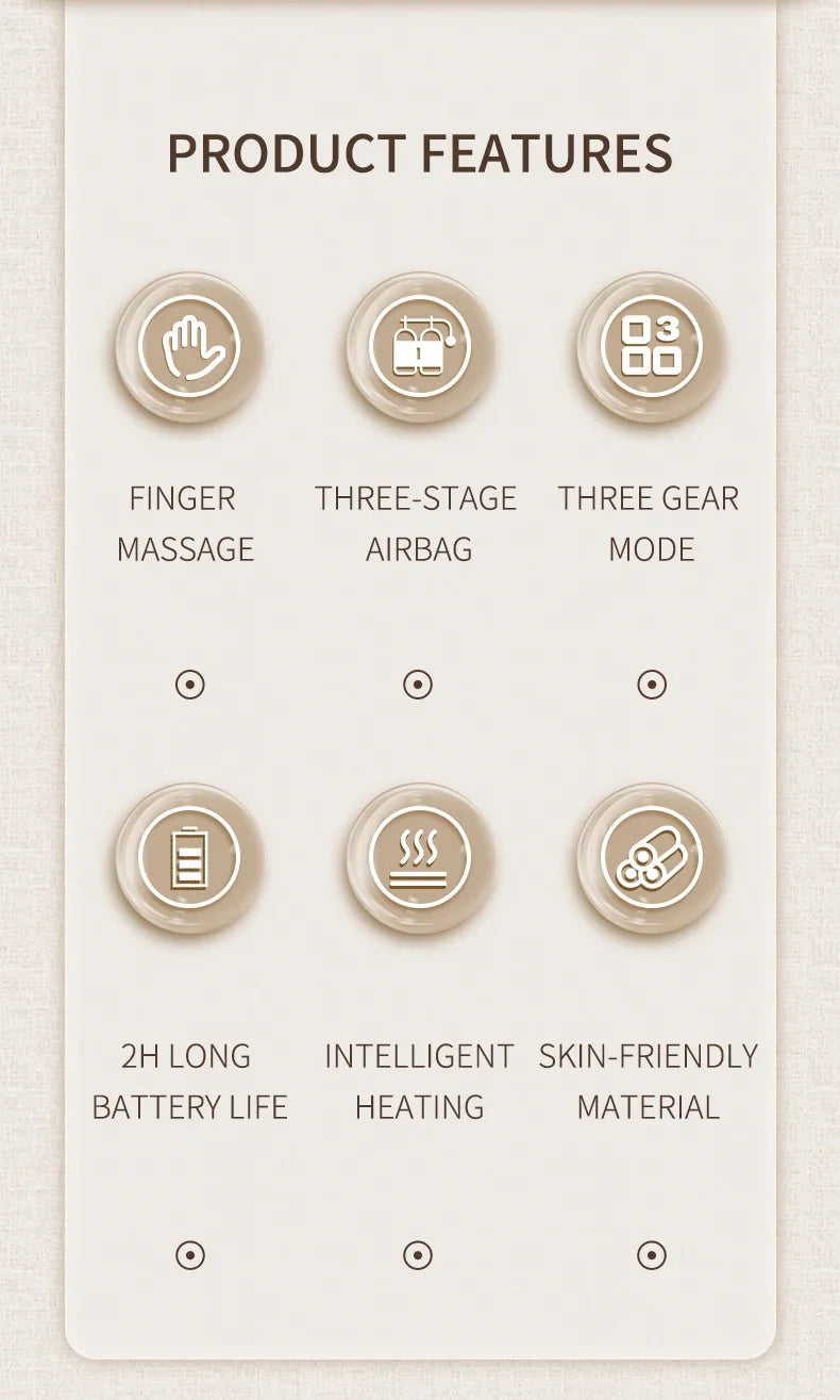 VIMYSHOW Hand Massager with Airbag Compression & Heat Therapy