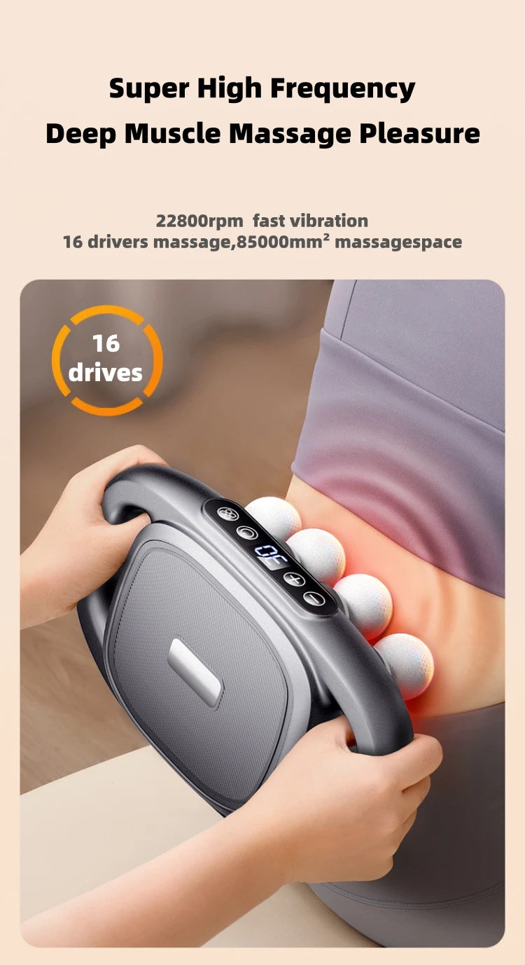 Deep Tissue Percussion Massage Gun Set — 30 Intensities for Back, Shoulders & Legs