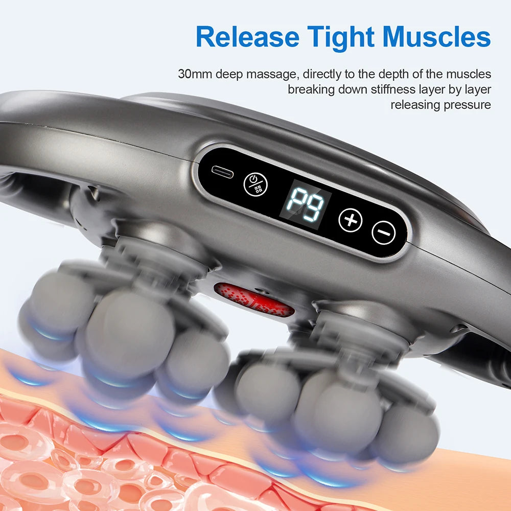 42-Head Fascia Gun — High-Frequency Vibration Massage Gun for Back, Waist, Neck & Shoulders