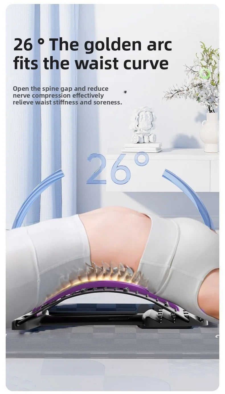 Lumbar Back Stretcher — Spine Decompression & Posture Corrector for Lower Back Pain Relief