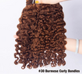 Chocolate Brown Burmese Curly Hair Bundles – #4 Deep Curly Human Hair Weave, 10–28 Inches