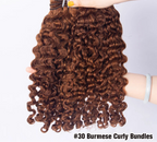 Chocolate Brown Burmese Curly Hair Bundles – #4 Deep Curly Human Hair Weave, 10–28 Inches