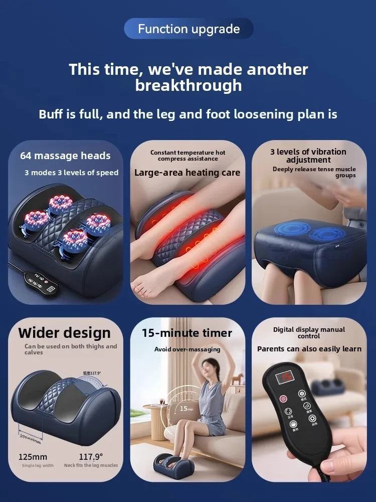 Shiatsu Foot Massager with Heat — 4-Roller Electric Kneading Machine for Deep Foot Relief