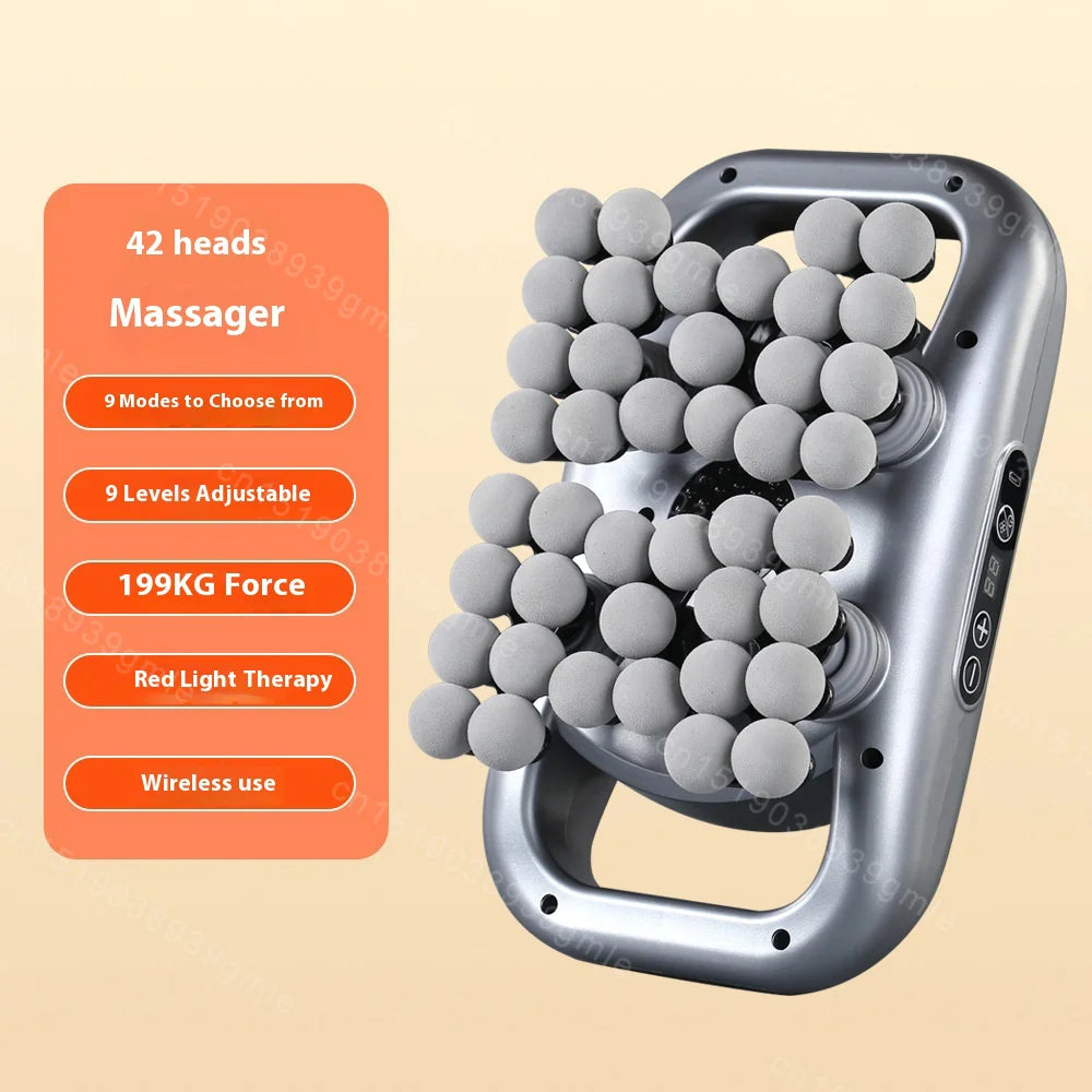 Body Massage Gun — 48-66 Heads, 9 Modes for Waist, Back, Neck & Shoulder Relief