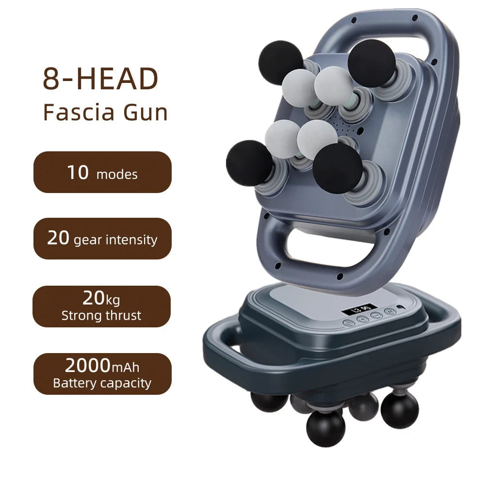 42-Head Fascia Gun — High-Frequency Vibration Massage Gun for Back, Waist, Neck & Shoulders