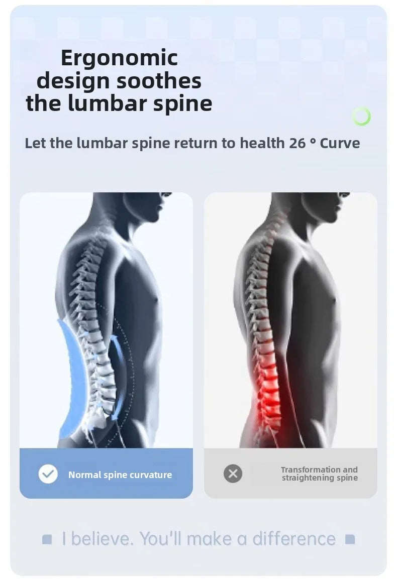 Lumbar Back Stretcher — Spine Decompression & Posture Corrector for Lower Back Pain Relief