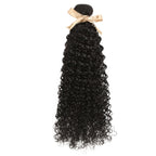Kinky Curly Human Hair Bundles – 8A Remy Brazilian Weave in Natural Black (10–26 Inches)