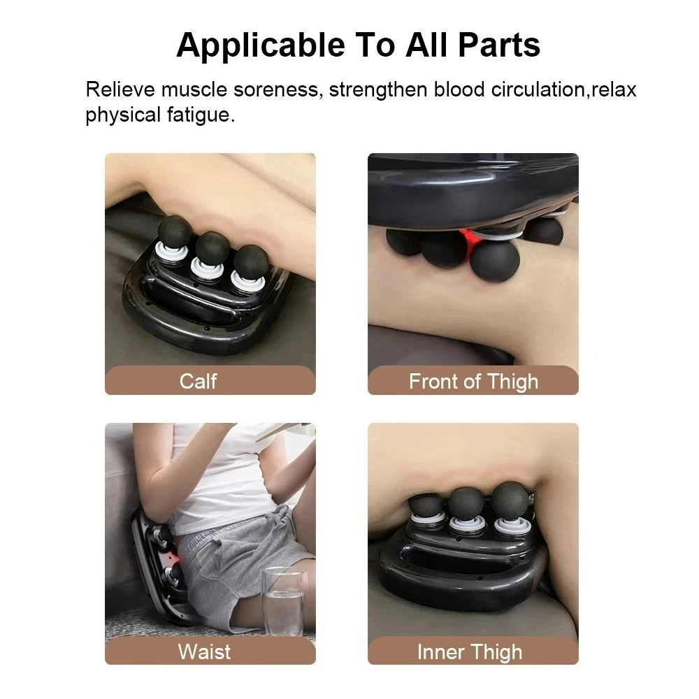 6-Head Percussion Massage Gun — Deep Tissue Relief for Neck, Cervical Spine & Full Body