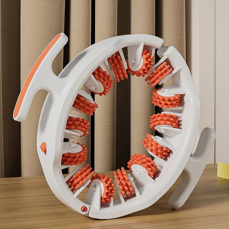 Ring Body Massager with 14 Soft Rubber Rollers