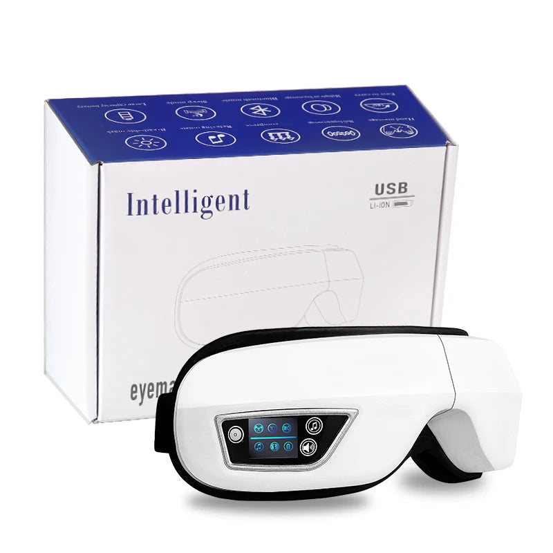 6D Smart Eye Massager Glasses with Vibration & Bluetooth