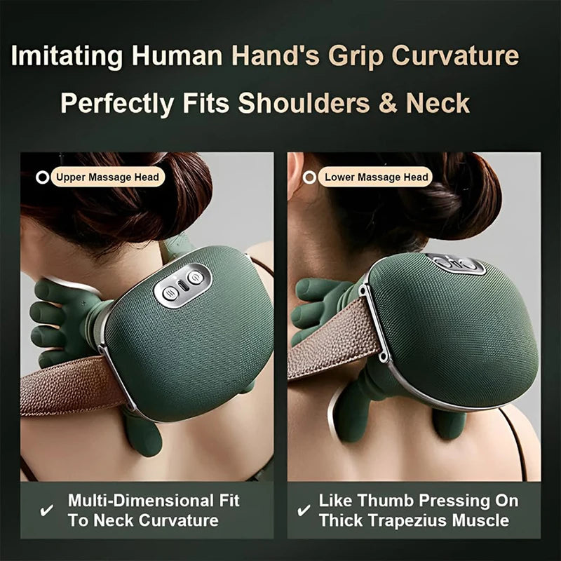Neck & Shoulder Massager N7 with Heat, 3-Level Kneading