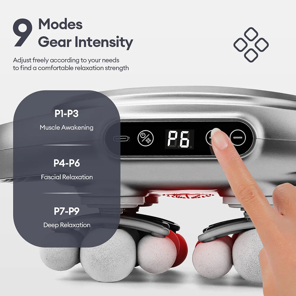 42-Head Fascia Gun — High-Frequency Vibration Massage Gun for Back, Waist, Neck & Shoulders