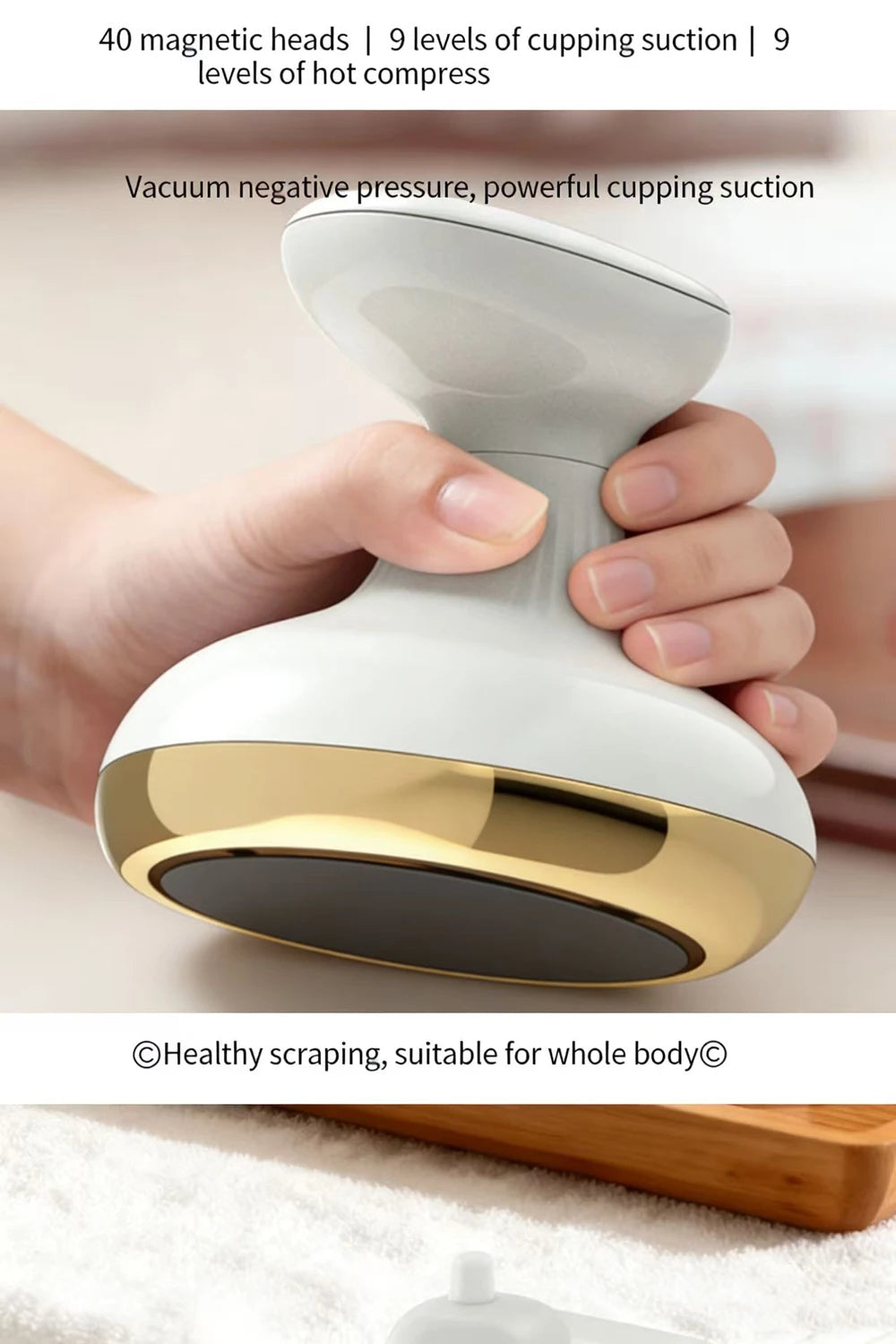 Electric Cupping & Scraping Massager – Heated Suction Anti-Cellulite Body Massager