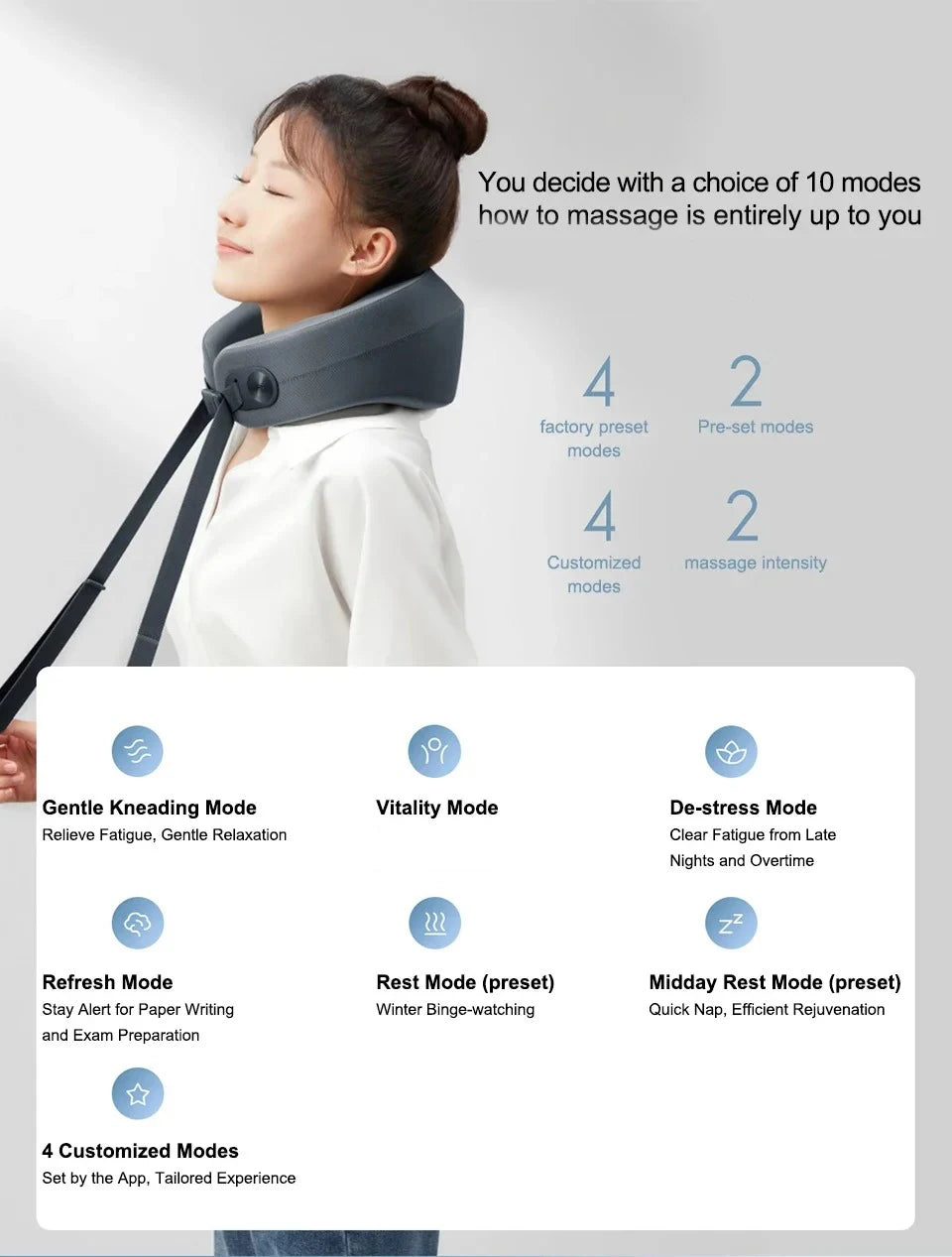 Smart Neck and Shoulder Massager with App Control