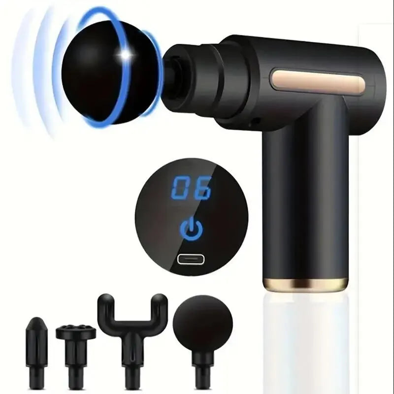 Portable Fascia Gun — Compact Vibration Massage Gun for Body, Neck & Back Muscle Relief