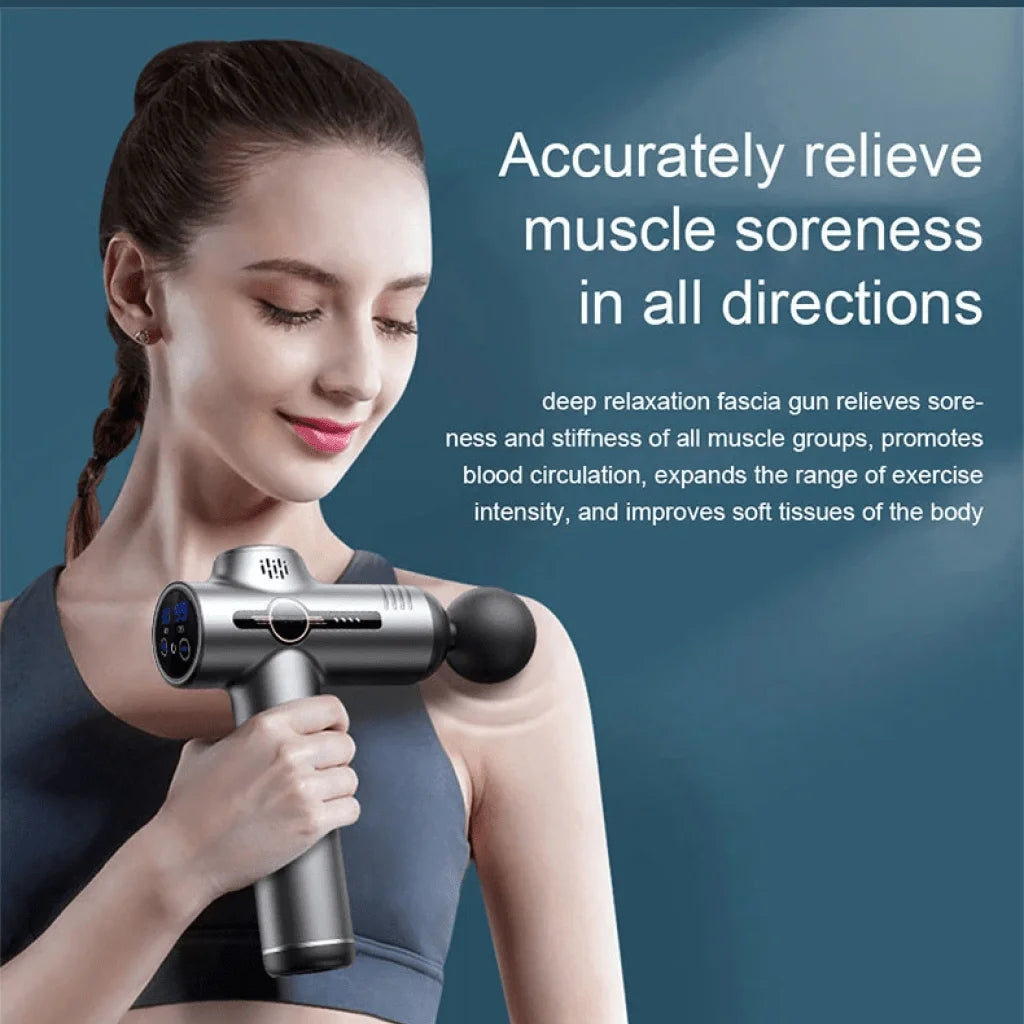 Portable Fascia Gun — Compact Vibration Massage Gun for Body, Neck & Back Muscle Relief