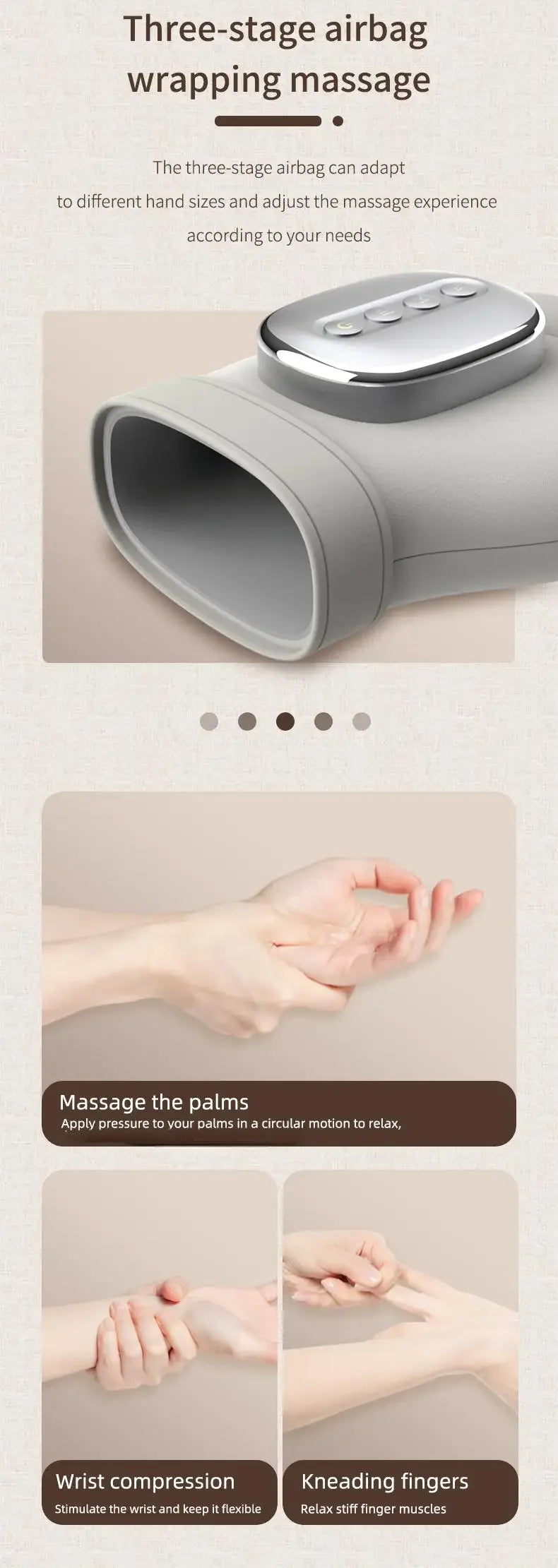 VIMYSHOW Hand Massager with Airbag Compression & Heat Therapy