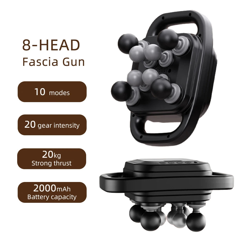 42-Head Fascia Gun — High-Frequency Vibration Massage Gun for Back, Waist, Neck & Shoulders