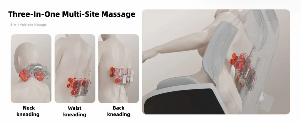Back Massager Cushion with Kneading & Heat for Lower Back
