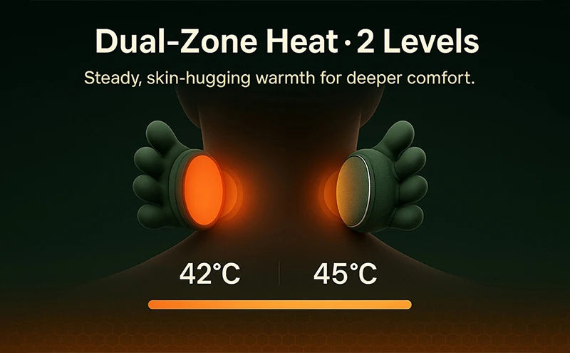 Neck & Shoulder Massager N7 with Heat, 3-Level Kneading
