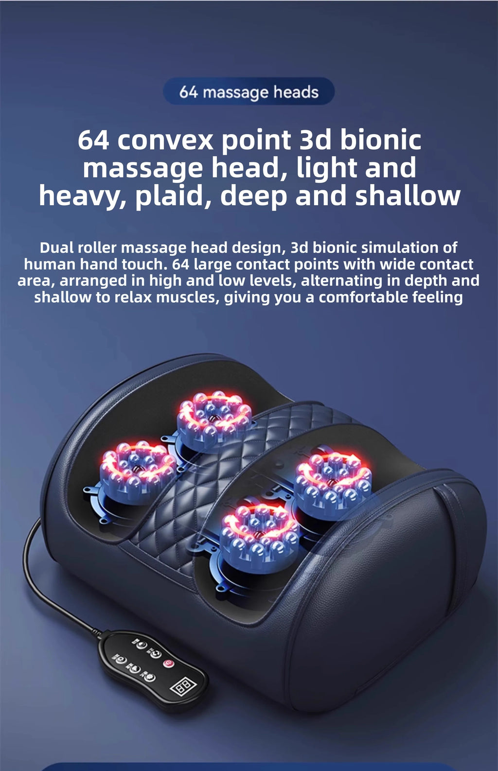 Shiatsu Foot Massager with Heat — 4-Roller Electric Kneading Machine for Deep Foot Relief