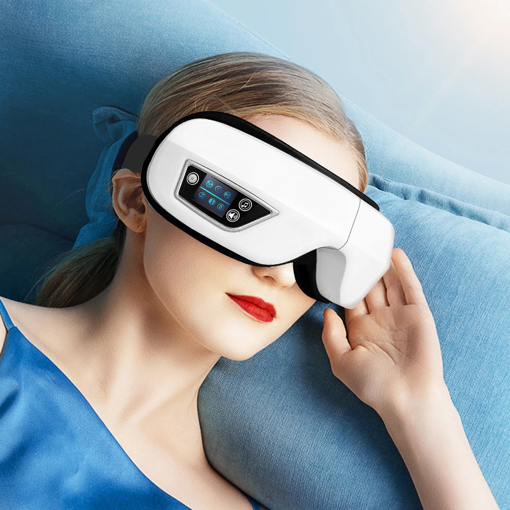 6D Smart Eye Massager Glasses with Vibration & Bluetooth